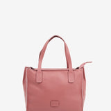 Small shopper bag in pink leather