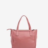 Small shopper bag in pink leather