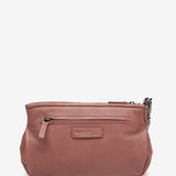 Pink leather toiletry bag