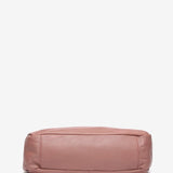 Pink leather hobo bag