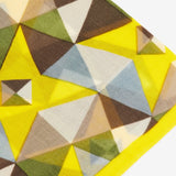 Geometric pattern wool scarf in amber