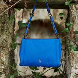 Bolso de hombro de nylon en azul