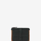 Tarjetero de piel en azul