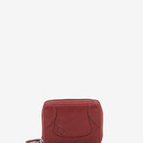 Piccolo portafoglio in pelle bordeaux