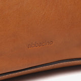 Piccola borsa shopper in pelle color cognac