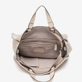 Shopper de piel trenzada en beige