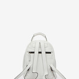 White leather backpack