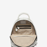 White leather backpack