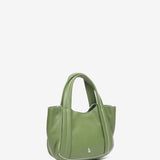 Small leather handbag in green