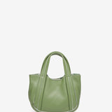 Small leather handbag in green