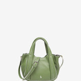 Small leather handbag in green