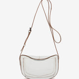 Small leather crossbody bag in white