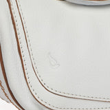 Small leather crossbody bag in white