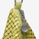 Green metal mesh shoulder bag