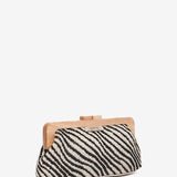 Clutch de fiesta animal print en negro