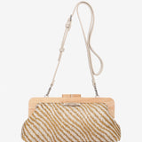 Clutch de fiesta animal print en camel