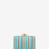 Clutch de fiesta con estampado en azul