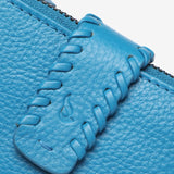 Small leather wallet in blue