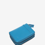 Small leather wallet in blue