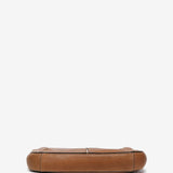 Piccola borsa a tracolla in pelle color cognac