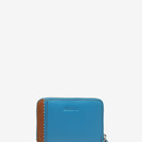 Small leather wallet in blue