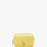 Medium yellow leather toiletry bag