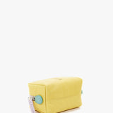 Medium yellow leather toiletry bag