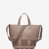 Braided shopper bag in taupe