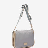 Shoulder bag in recycled materials in blue