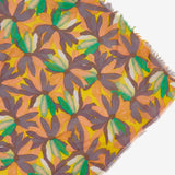 Viscose scarf with orange floral print