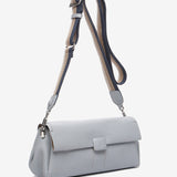 Shoulder bag in recycled materials in blue