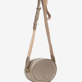 Crossbody bag in recycled materials in gold