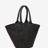 Shopper bag in recycled materials in black