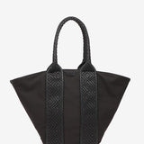 Shopper bag in recycled materials in black