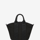 Small shopper bag in recycled materials in black