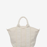 Small shopper bag in recycled materials in beige