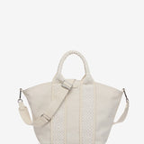 Small shopper bag in recycled materials in beige