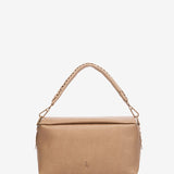 Bolso de hombro en materiales reciclados en taupe