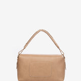 Bolso de hombro en materiales reciclados en taupe