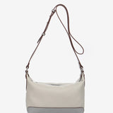 Shoulder bag in recycled materials in grey