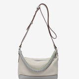 Shoulder bag in recycled materials in grey