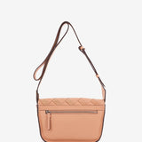 Braided leather shoulder bag in pink