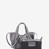 Small leather handbag in silver