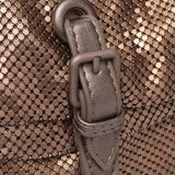 Bronze metallic mesh party bag