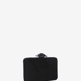 Black velvet party clutch