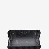 Black velvet party clutch