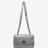 Silver party shoulder bag