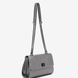 Silver party shoulder bag