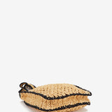 Braided shoulder bag in beige