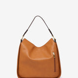 Bolso de hombro en materiales reciclados cognac